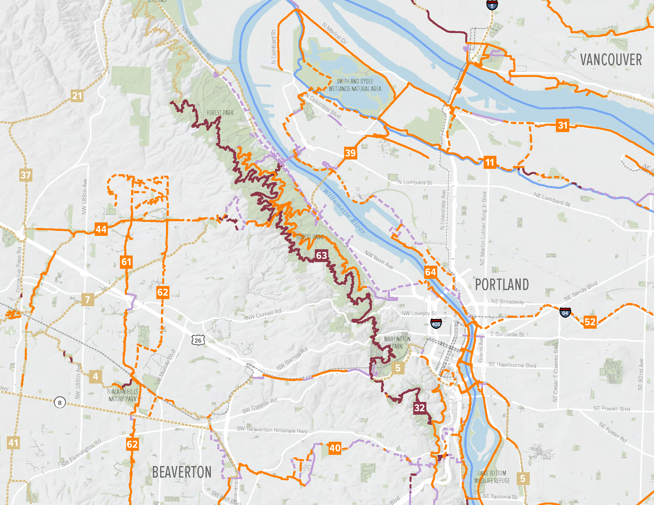 greenways trail map