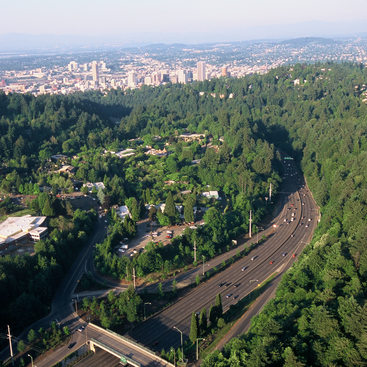 aerial photo of freeway