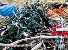 photo of tangled cords and wires