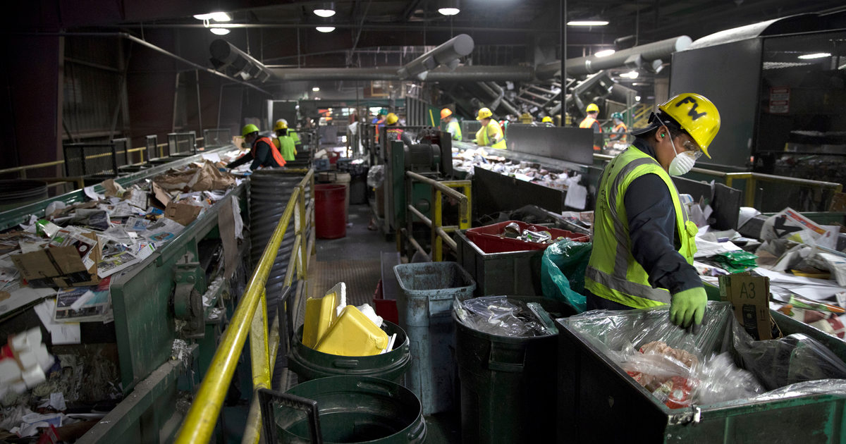 Sorting your recyclables at Pioneer Recycling 