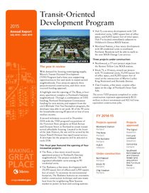 Transit-Oriented Development Program 2015 Annual Report