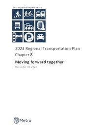 2023 Regional Transportation Plan Chapter 8: Moving forward together