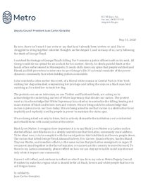 Statement from Deputy Council President Juan Carlos González