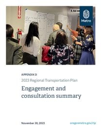 2023 Regional Transportation Plan Appendix D: Engagement and consultation summary