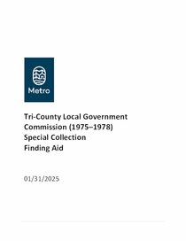 Tri-County Local Government Commission Special Collection Finding Aid