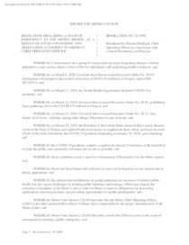 Metro Council Emergency Resolution 20-5096