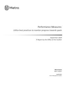 Performance Measures audit