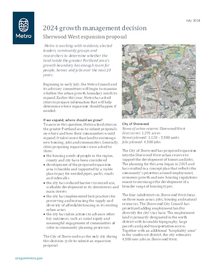 Sherwood West expansion proposal fact sheet