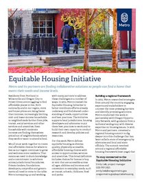 Equitable Housing Initiative overview