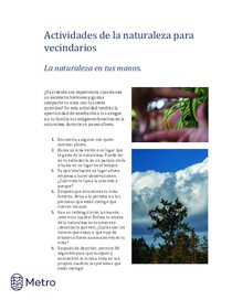 Nature activities for neighborhoods - Spanish