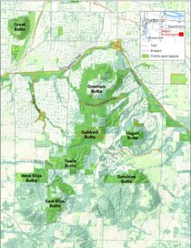 East Buttes map