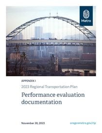 2023 Regional Transportation Plan Appendix I: Performance evaluation documentation