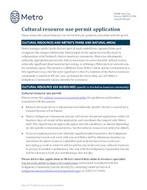 Cultural Resource Use Application  - PDF