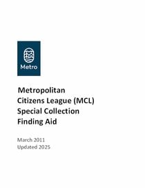 Metropolitan Citizens League Special Collection Finding Aid