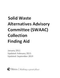 Solid Waste Alternatives Advisory Committee Finding Aid