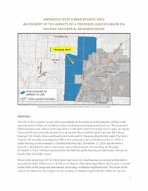 Sherwood West Impacts Report