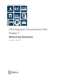 2023 Regional Transportation Plan Chapter 7: Measuring outcomes