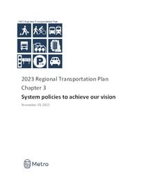 2023 Regional Transportation Plan Chapter 3: System policies to achieve our vision