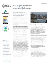 Factsheet: McLoughlin corridor brownfield cleanups