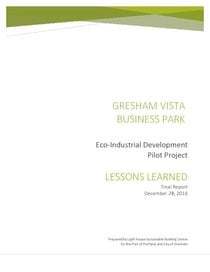 Gresham Vista Business Park Eco-industrial development: Lessons learned