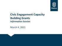 Information session presentation for civic engagement grants