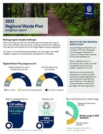 2022 Regional Waste Plan progress report flyer
