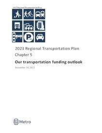 2023 Regional Transportation Plan Chapter 5: Our transportation funding outlook