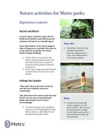 Nature activities for Metro parks - experience