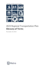 2023 Regional Transportation Plan glossary