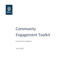 Community engagement toolkit: Local share