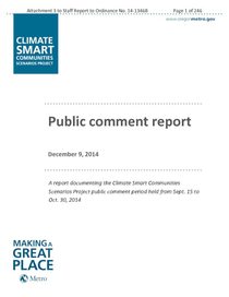 Final public comment report: Sept. 15 to Oct. 30, 2014