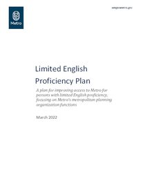 Limited English Proficiency Plan, 2022
