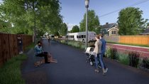 Rail to trail and transit rendering
