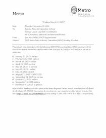 2025 MPAC Meeting Schedule