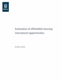 Evaluation of affordable housing investment opportunities