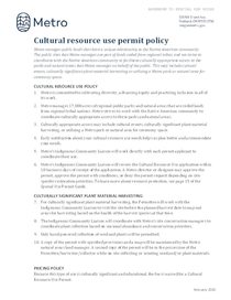 Cultural Resource Use Permit policy