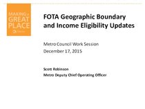 FOTA Geographic boundary and income eligibility updates