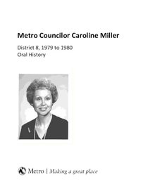 Metro Councilor Caroline Miller