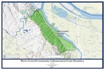 Metro Central Community Enhancement Grants boundary map