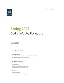 Spring 2023 Solid waste forecast