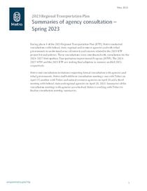 2023 RTP phase 4: agency consultations report