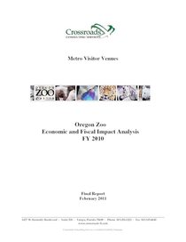 2009–10 Oregon Zoo economic and fiscal impact analysis report