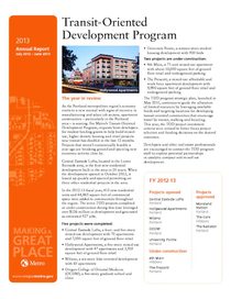 Transit-oriented Development Program 2013 annual report