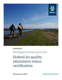 2023 Regional Transportation Plan Appendix C: Federal air quality attainment status certification