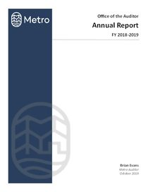 Metro Auditor Annual Report 2019