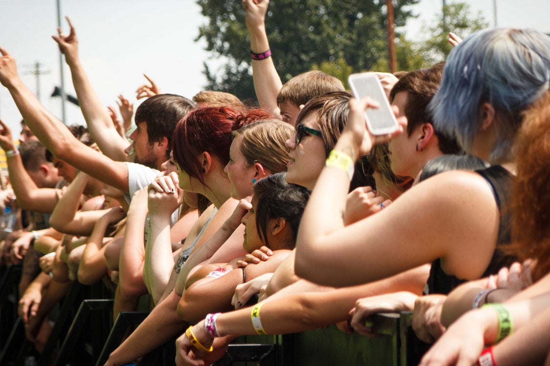 photo of attenees of the Vans Warped Tour