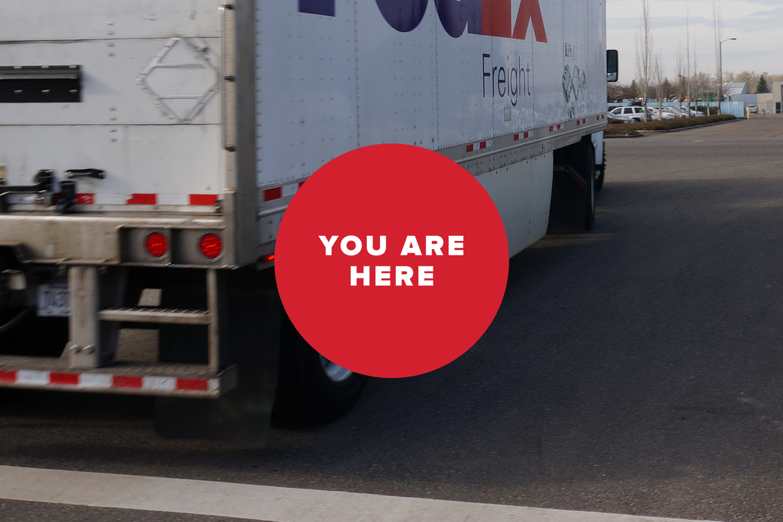 You are here -- truck