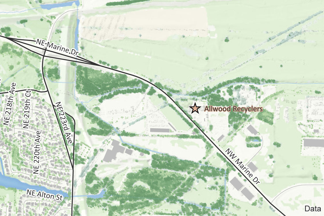 map of Allwood Recyclers