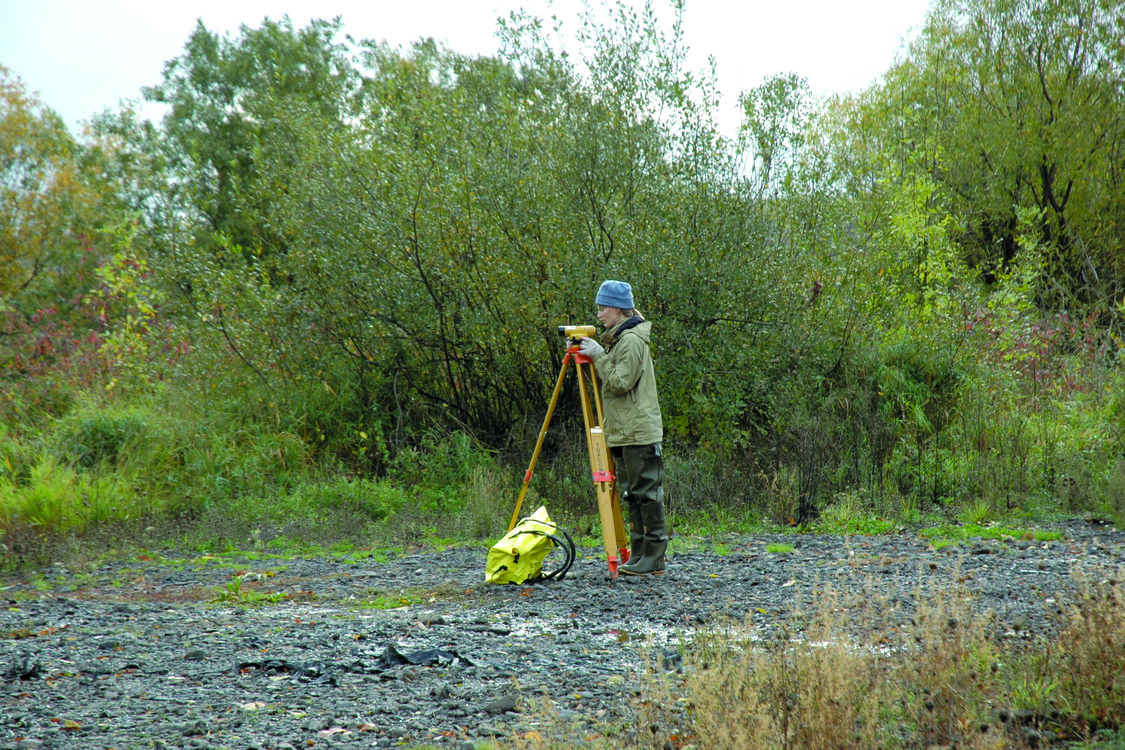 photo of graduate student at Smith and Bybee Wetlands Natural Area