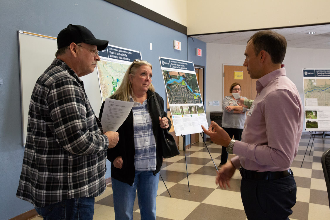 Community members at East Creek Council open house